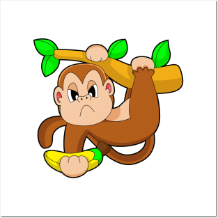 Monkey Banana Strength training Dumbbell Posters and Art